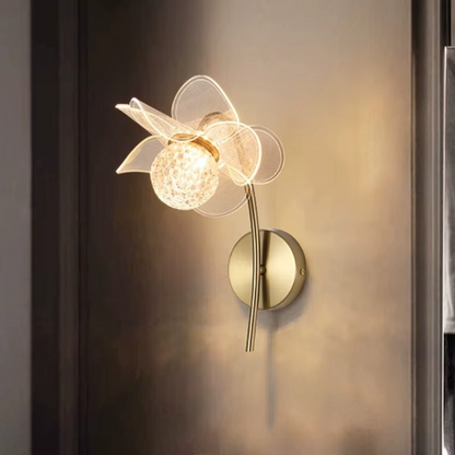 Aurora Bloom Brass Wall Light