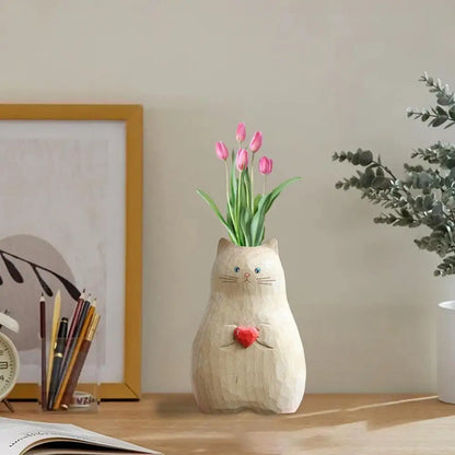 Cute Cat Flower Vase