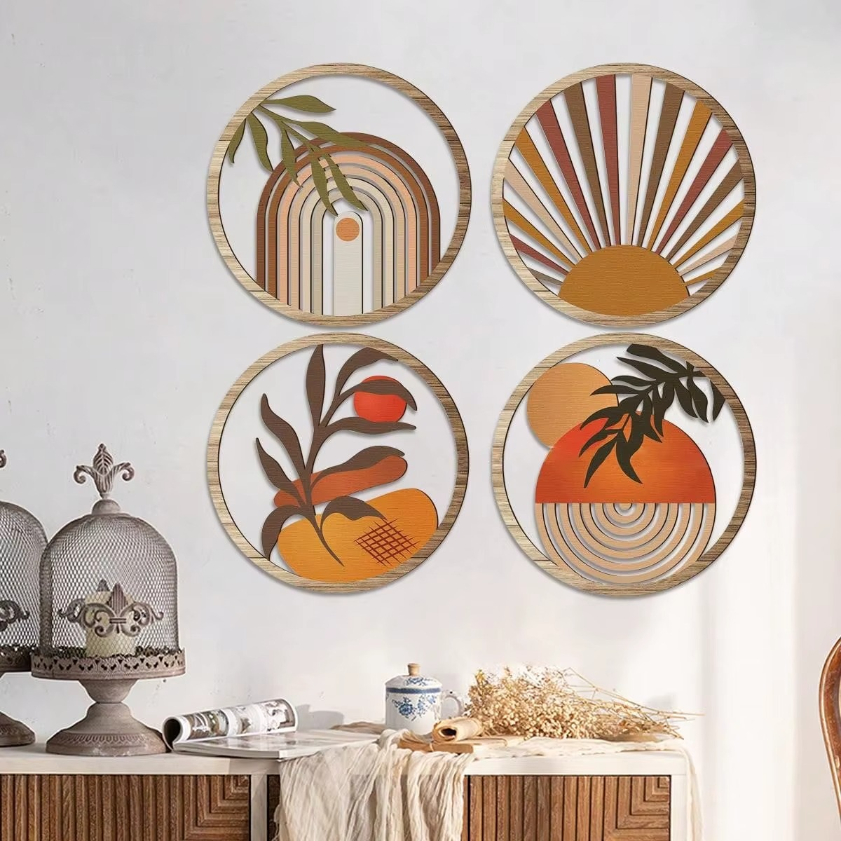 Golden Horizon Wall Art Collection (4pcs)