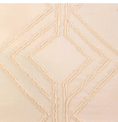 Roselle Tufted Geometric Duvet Cover Set