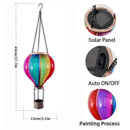 Rainbow Hot Air Balloon Solar Lamp