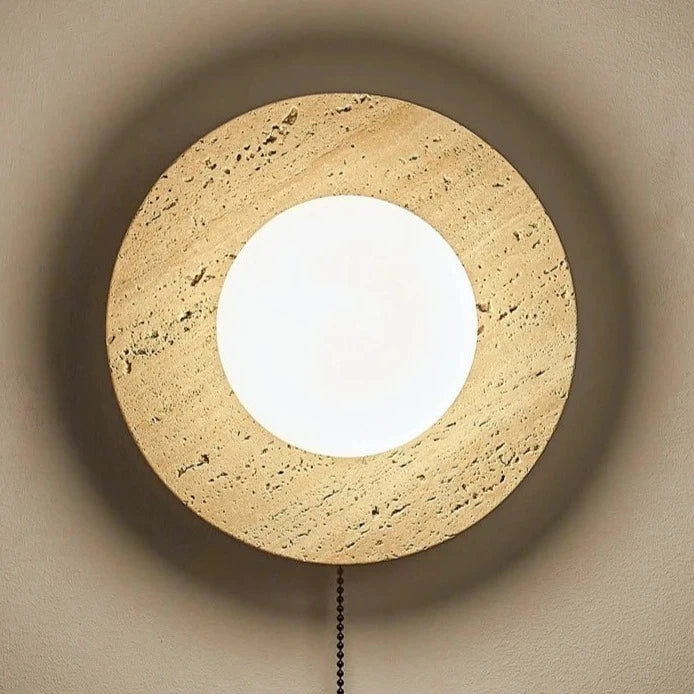 Horus Stone Bedside Light With Pull Switch