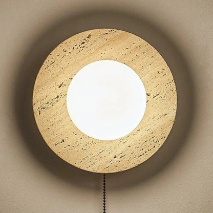 Horus Stone Bedside Light With Pull Switch