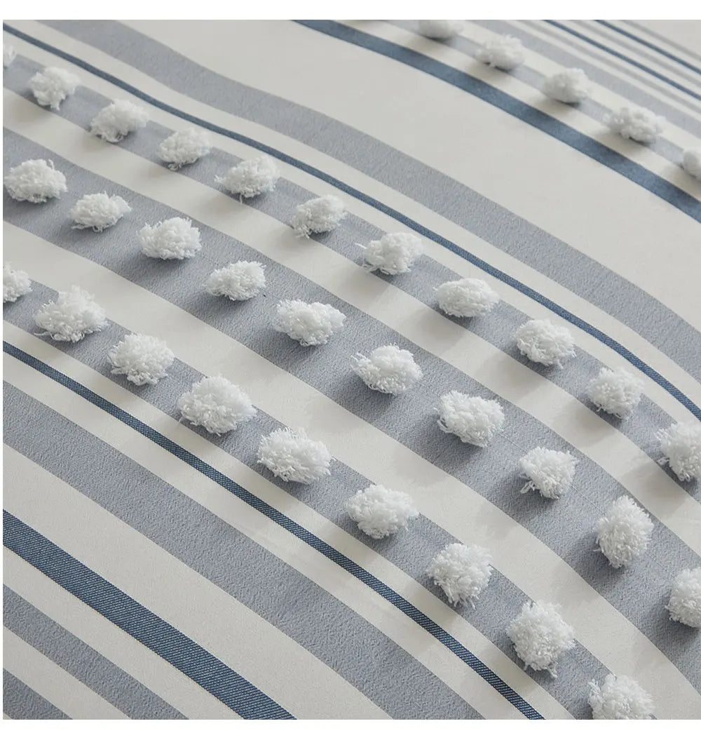 WanderWeave Pom-Stripe Bedding Set