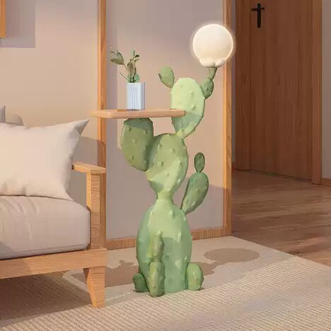Green Cactus Side Table