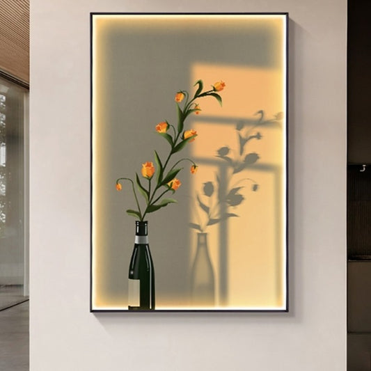Luminus Sunset Flowers Wall Art