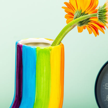 Rainbow Flower Vase