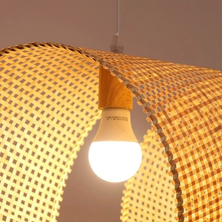 Moonflow Bamboo Weave Pendant Light
