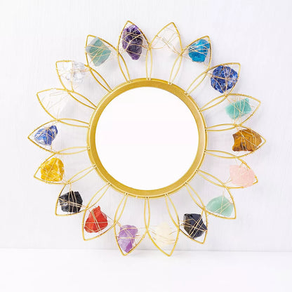 Sunburst Crystal Mirror