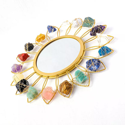 Sunburst Crystal Mirror