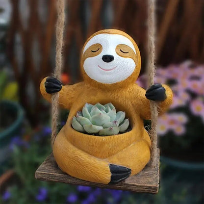 Swing Sloth Flower Pot