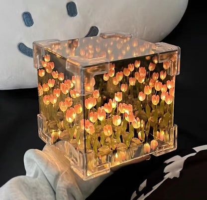 Diy Tulip Flower Sea Cube Lamp