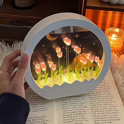 DIY Twilight Tulips Mirror