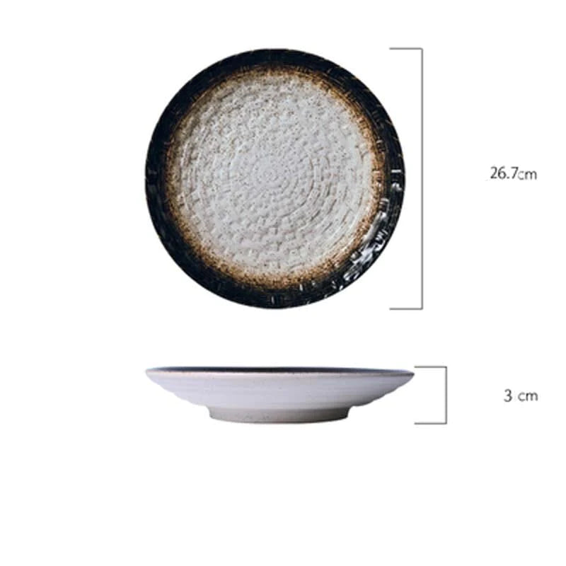 10'' Athena Ceramic Plate Blackbrdstore