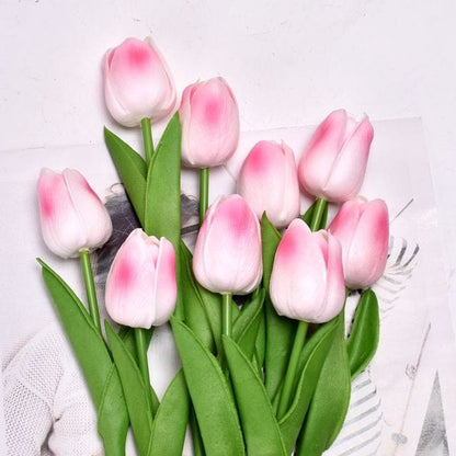 10Pcs Artificial Mini Tulips Blackbrdstore