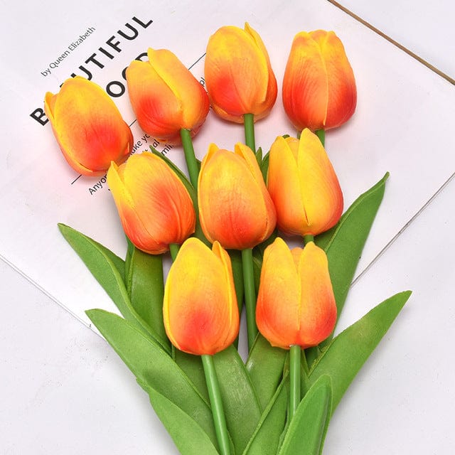 10Pcs Artificial Mini Tulips Blackbrdstore