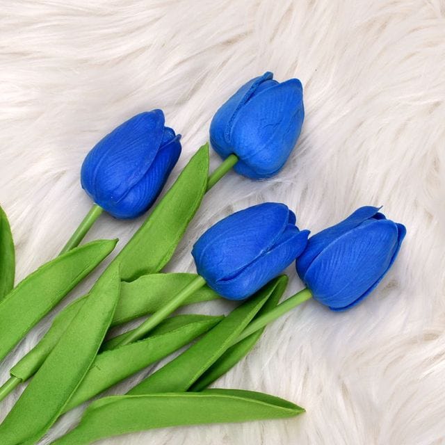 10Pcs Artificial Mini Tulips Blackbrdstore