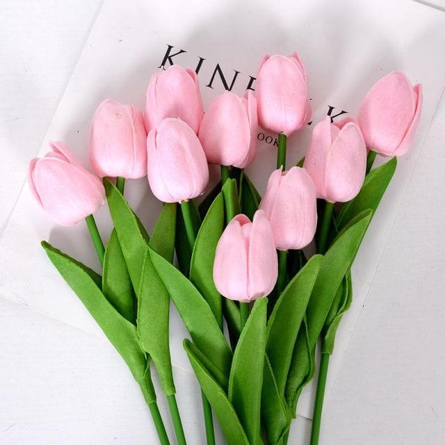 10Pcs Artificial Mini Tulips Blackbrdstore