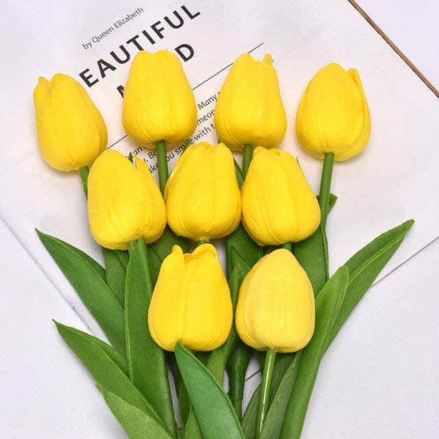 10Pcs Artificial Mini Tulips Blackbrdstore