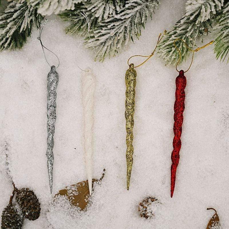 10pcs Christmas Icicle Tree Hanging Blackbrdstore