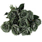 10pcs Silk Roses Blackbrdstore