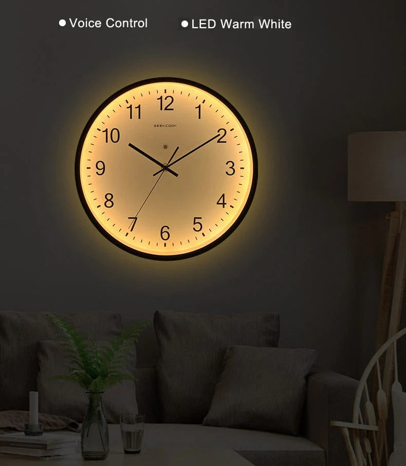 12'' Luminous Wall Clock Blackbrdstore