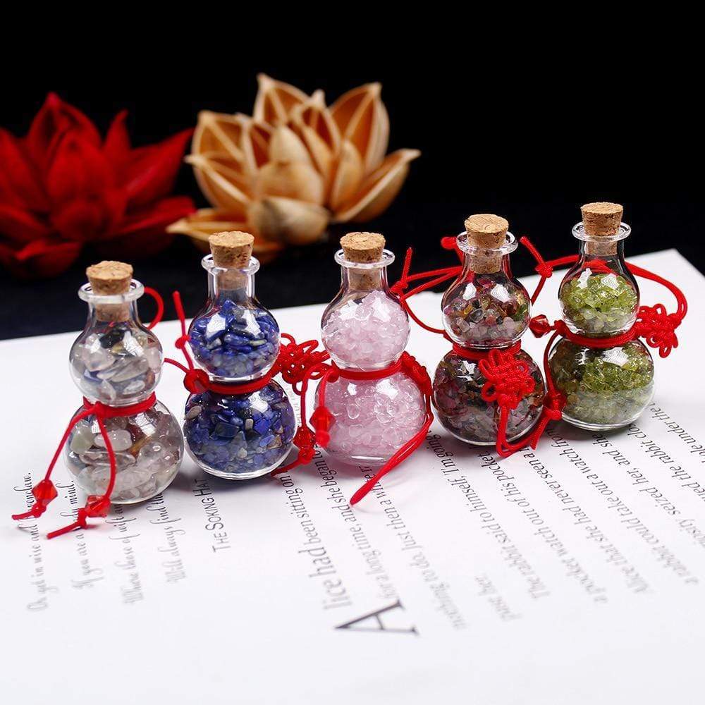 1pc Natural Crystal Wishing Bottle Blackbrdstore