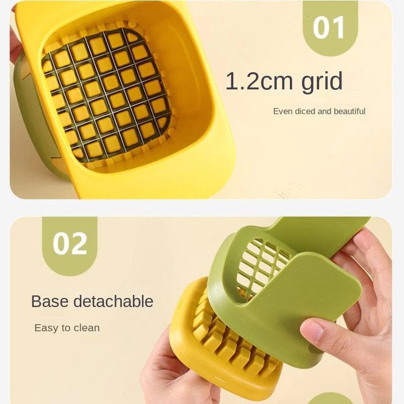 2-in-1 Vegetable Chopper Dicing & Slitting Blackbrdstore