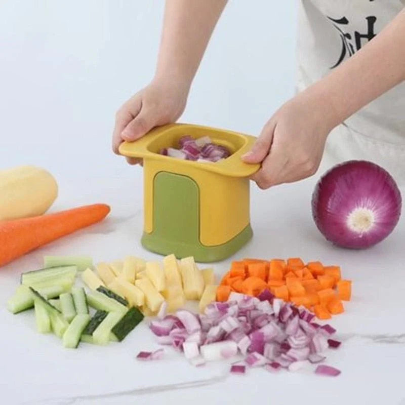 2-in-1 Vegetable Chopper Dicing & Slitting Blackbrdstore