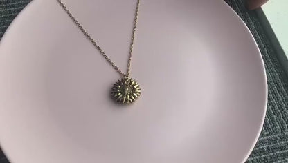 "You Are My Sunshine" Sunflower Pendant