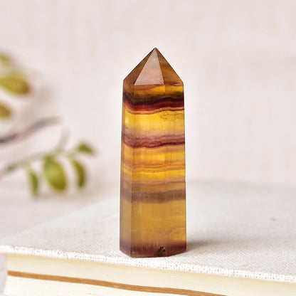 Yellow Fluorite Crystal Point Healing Stone