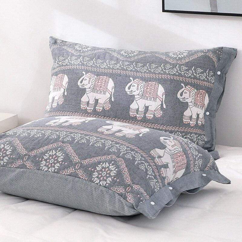 2pc Set Boho Elephant Pillow Cover Blackbrdstore