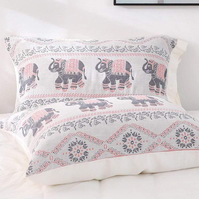 2pc Set Boho Elephant Pillow Cover Blackbrdstore