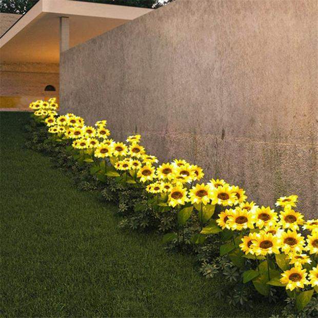 2pcs Solar LED Sunflower Blackbrdstore