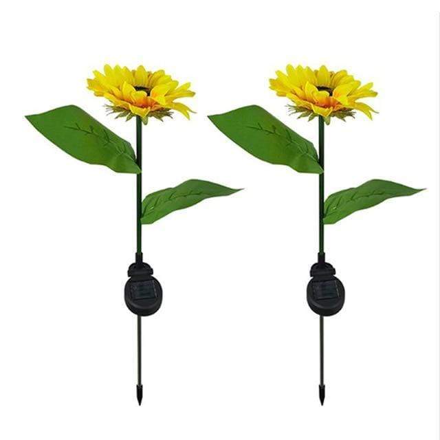 2pcs Solar LED Sunflower Blackbrdstore