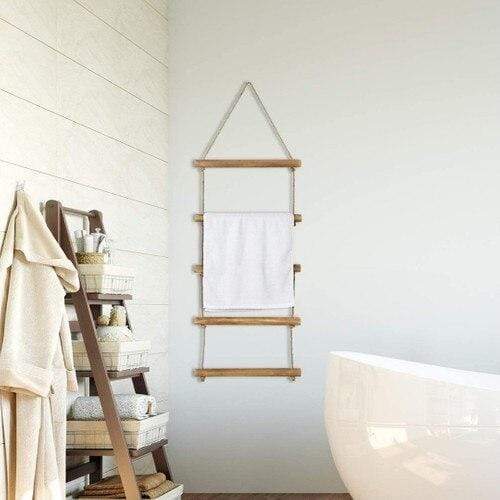 5 Tiers Towel Ladder Hanger Blackbrdstore