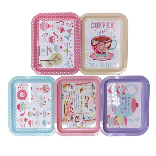 6Pcs Retro Metal Tray Blackbrdstore