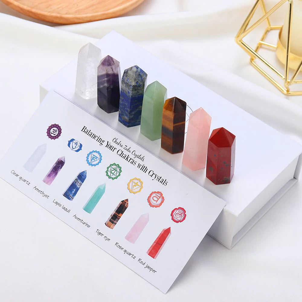 7 Chakra Stones Set Gitf Blackbrdstore