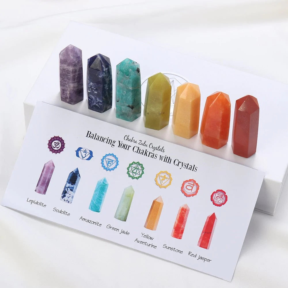 7 Chakra Stones Set Gitf Blackbrdstore