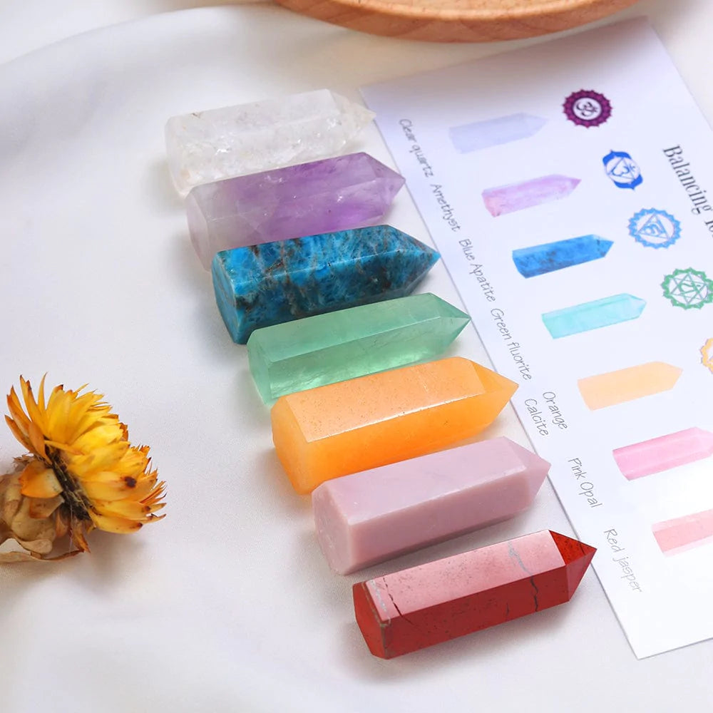 7 Chakra Stones Set Gitf Blackbrdstore