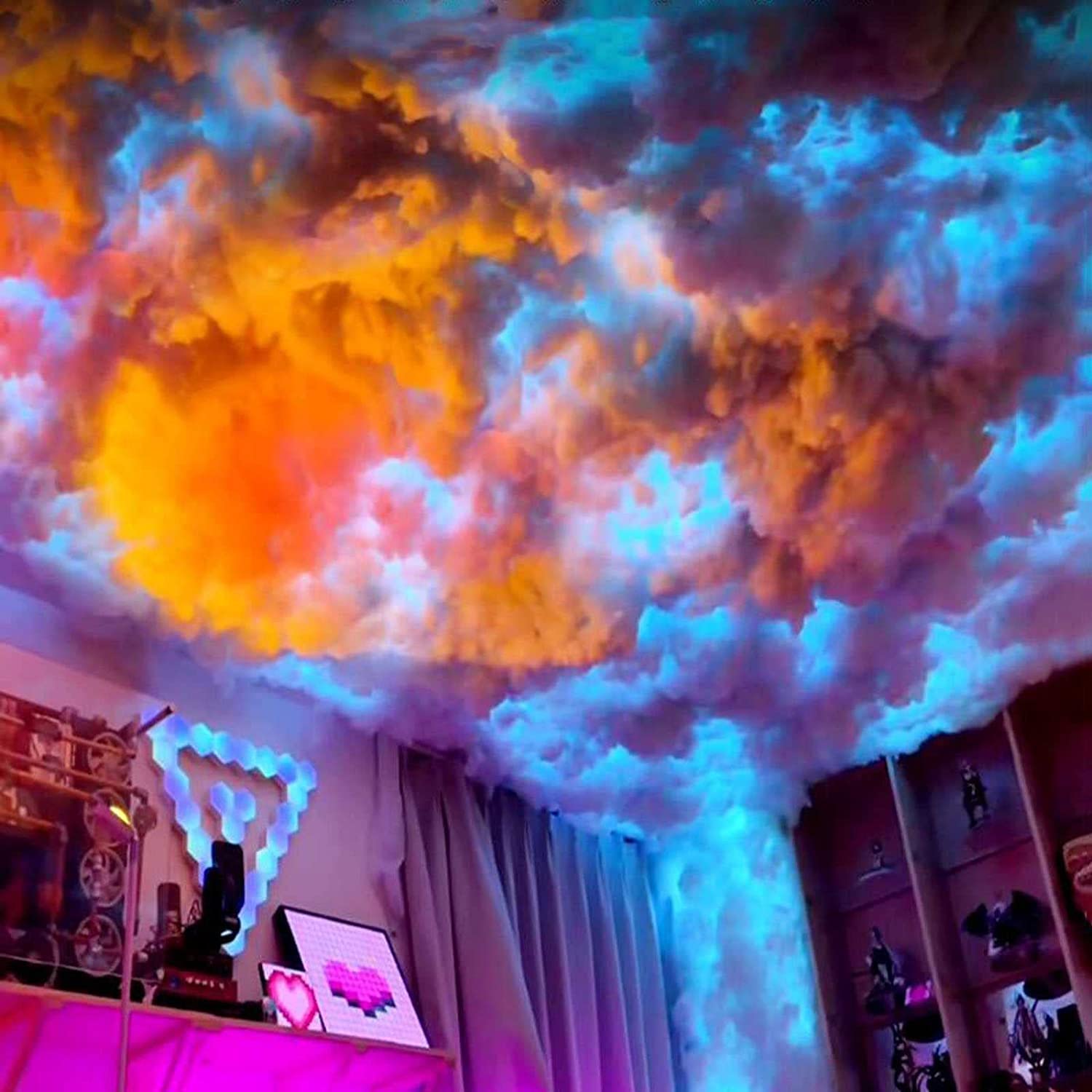 Clouds with store led lights