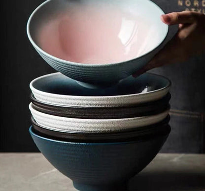8'' Ceramic Ramen Bowls Blackbrdstore