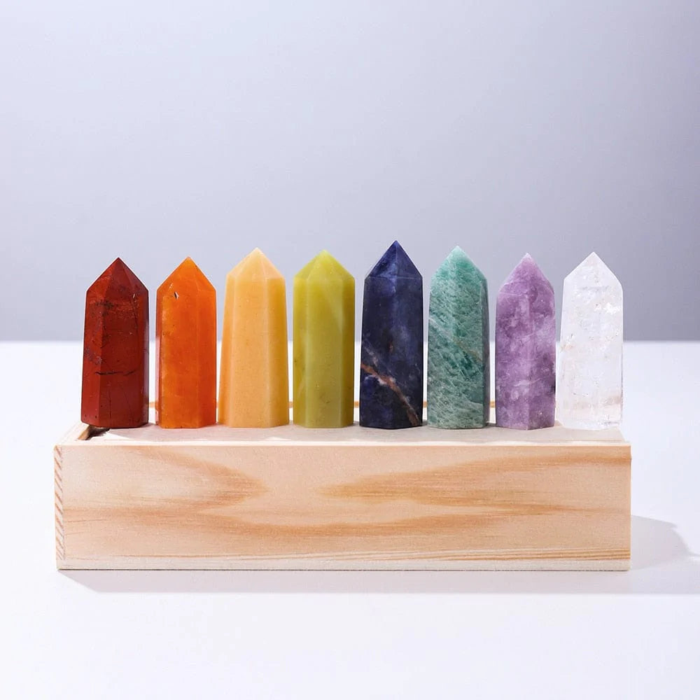 8pcs Array Crystal Points Quartz Set Blackbrdstore