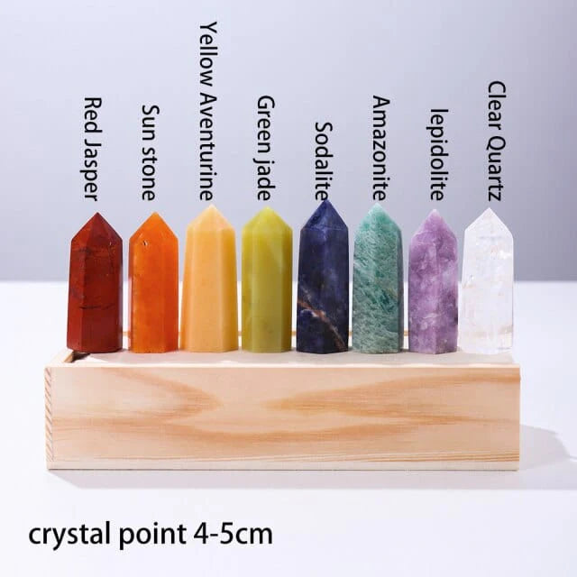 8pcs Array Crystal Points Quartz Set Blackbrdstore