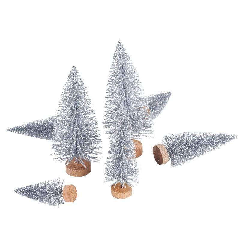 8pcs Mini Christmas Artificial Trees Blackbrdstore