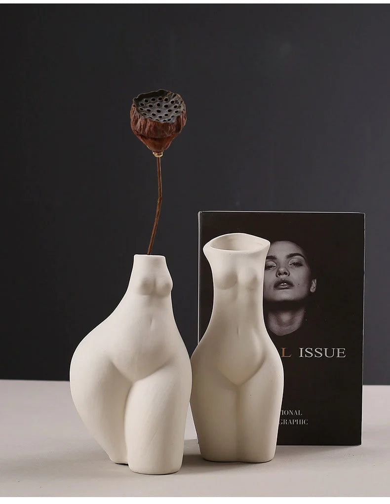 Abstract Body Art Vase Blackbrdstore