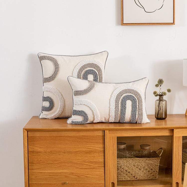 Abstract Grey Cushion Covers Blackbrdstore