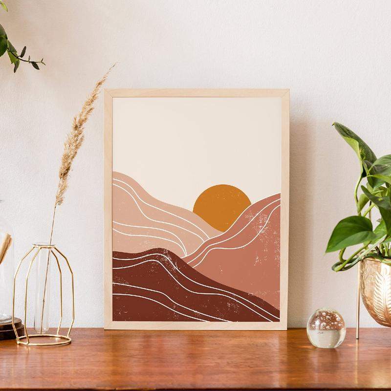 Abstract Sun Art Canvas Blackbrdstore