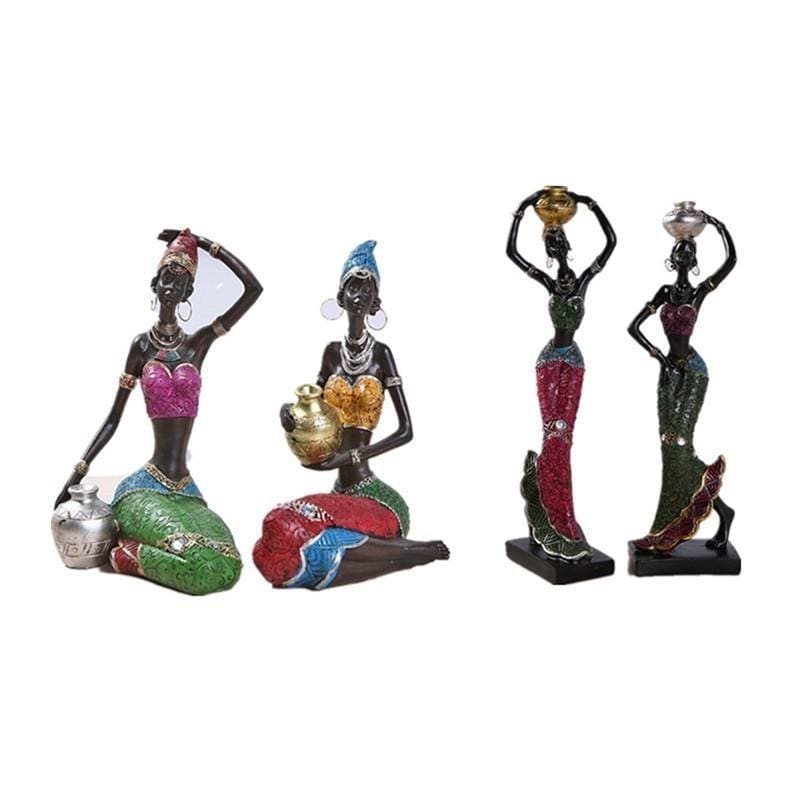 African Beauty Figurines Blackbrdstore