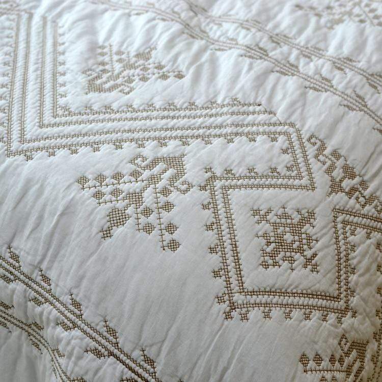 Alison Embroidered Bedspread Blackbrdstore